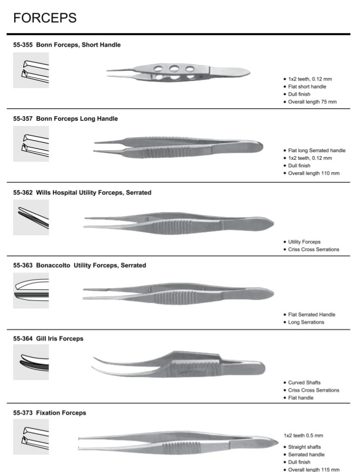 OPTHALMOLOGY Instruments
